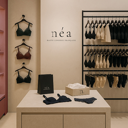 Merchandising de la marque Néa
