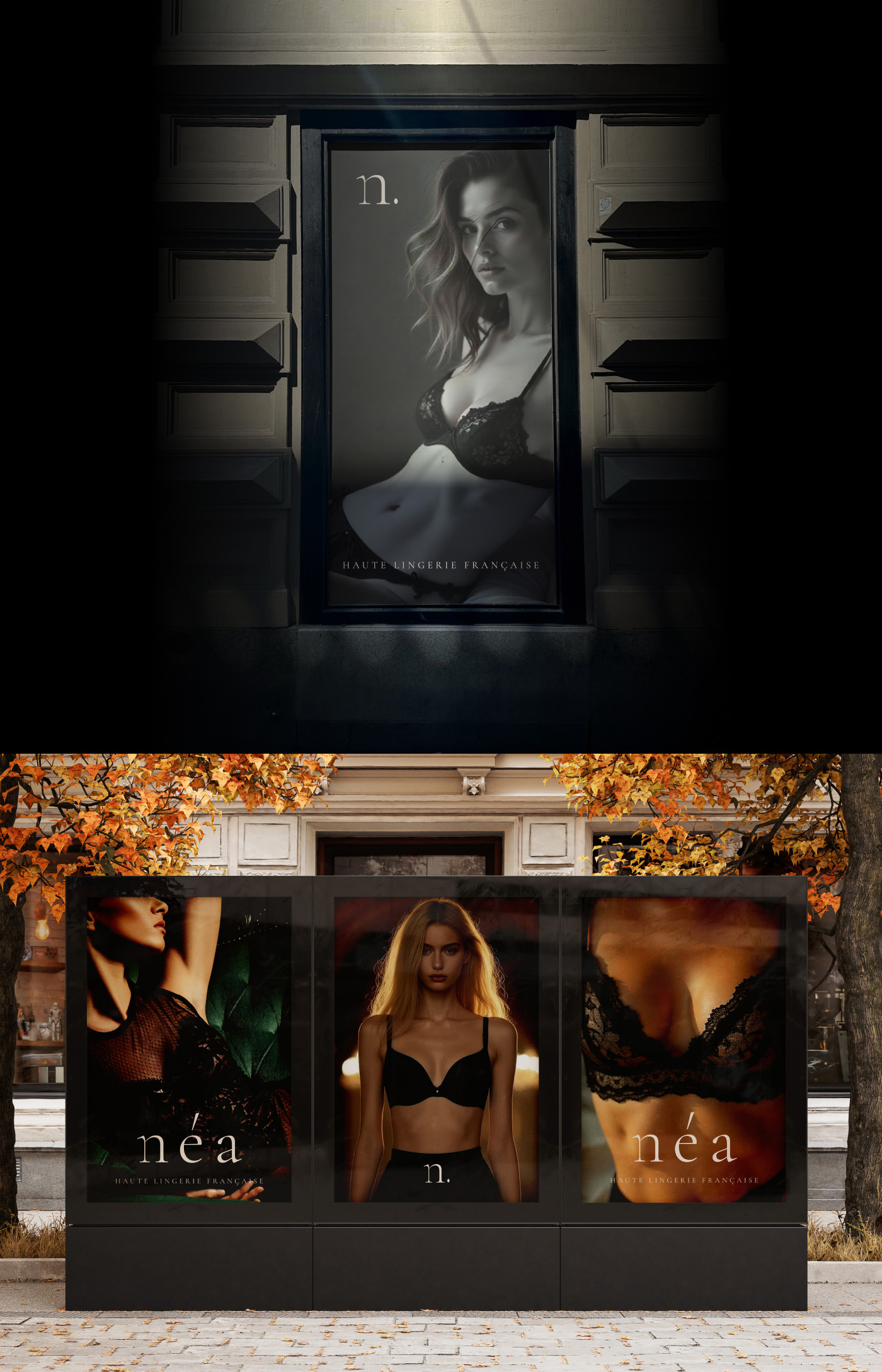 Campagne de publicité Néa lingerie dans la rue