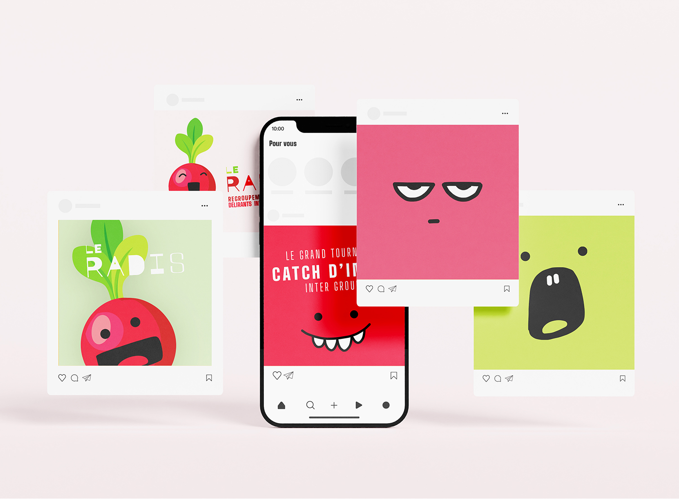 Un aperçu illustré des reseaux sociaux des Radis