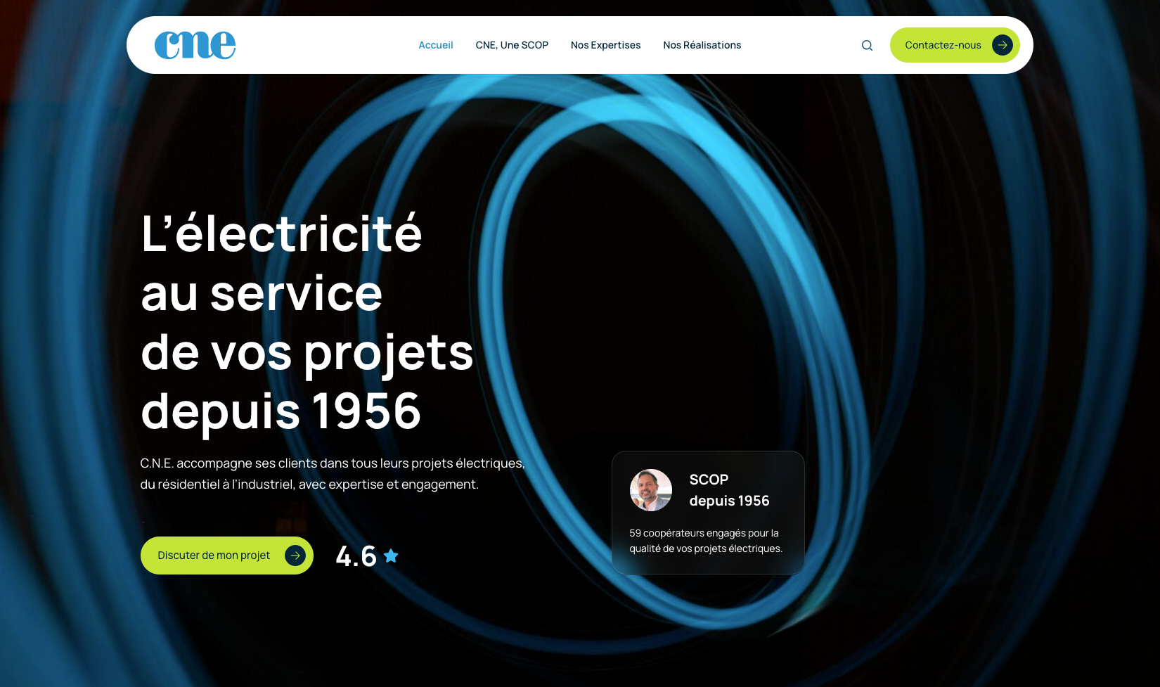 Site web électricien Lyon CNE