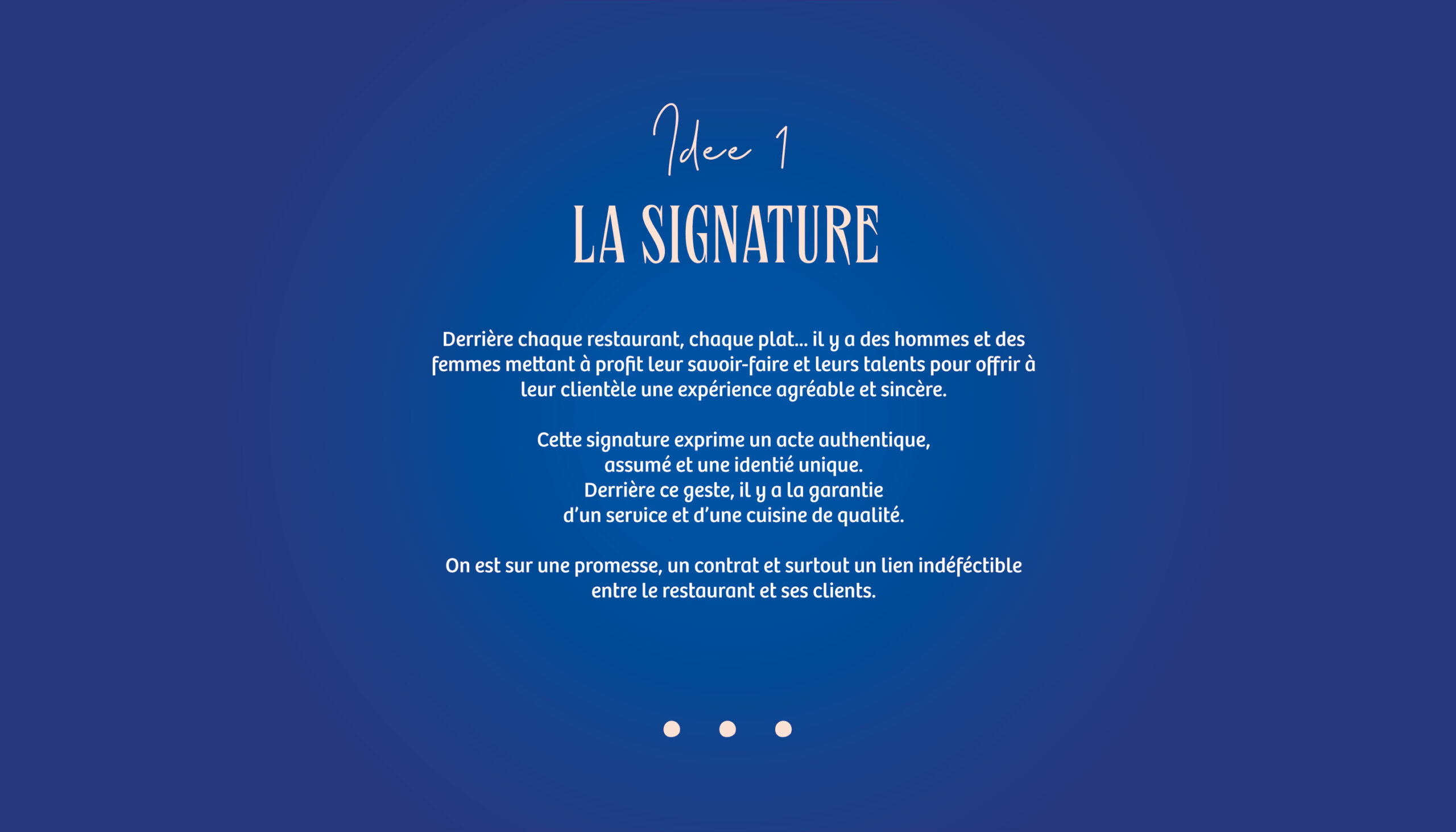 Idée 1 la signature, proposition d'identité visuelle pour le saint romain Restaurant
